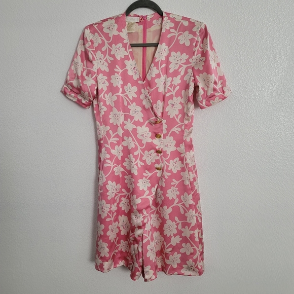 ESCADA silk retro floral romper size 34 - Picture 3 of 13